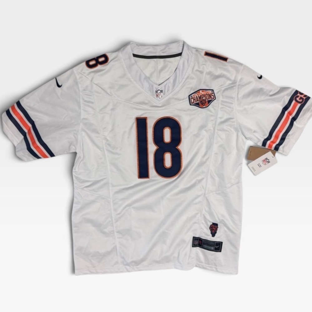 Caleb Williams 18 Chicago Bears Nike Jersey Mens 2XL NFC North Champs White NEW